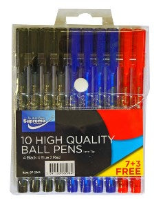 Ballpoint Pen Triangle 10 Pack Supreme