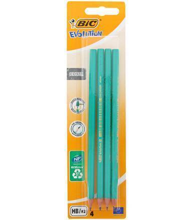 HB Pencil Bic Evolution 4 Pack