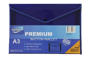 A3 Button Wallet Premium Expandable