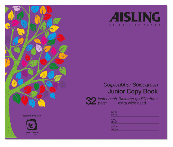 Junior Copy Extra Wide Ruled 32 page Aisling ASJ10
