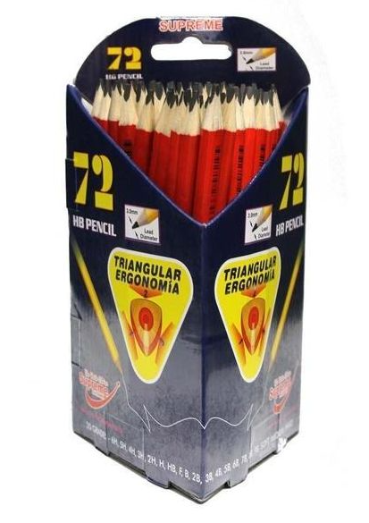 Triangular Pencil Supreme Box of 72